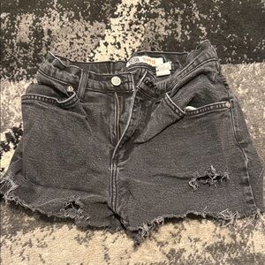 Faded Glory Black Distressed Jean Shorts